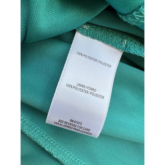 NWT Danny & Nicole Green Lace Overlay A Line Midi Dress Size 6 - Picture 8 of 8